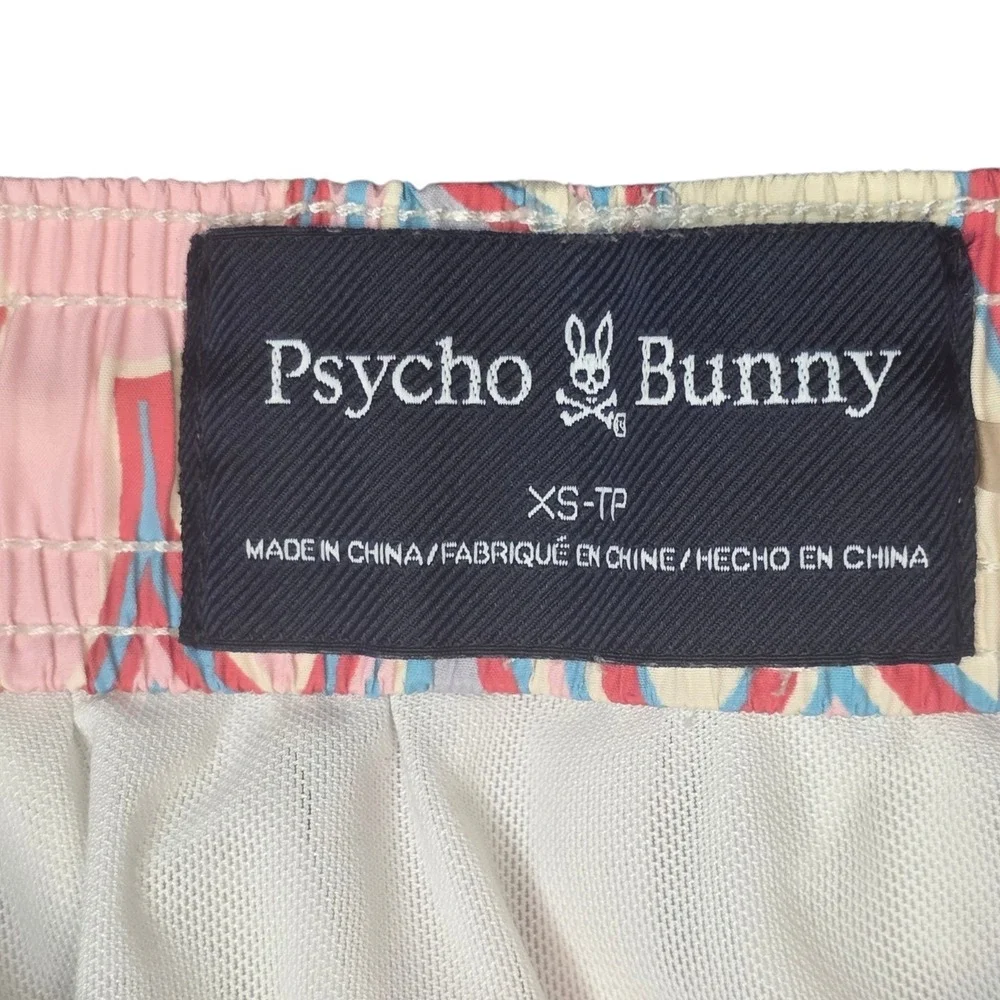 Psycho Bunny Mens XS Multicolor All Over Print Chuck Lightweight Swim Shorts